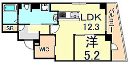Motoria 1LDKの間取図画像