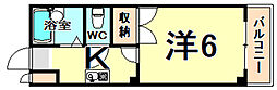 ガナス 1Kの間取図画像