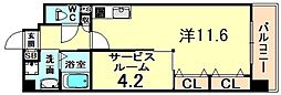 マロンラポール ワンルームの間取図画像