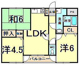 サウスフレア 3LDKの間取図画像
