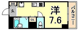 cozy園田 ワンルームの間取図画像