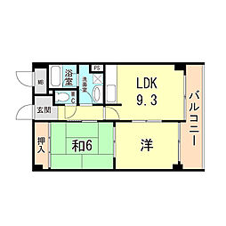 アルトピノ姫島 2LDKの間取図画像