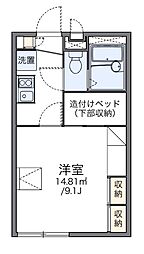 レオパレスコスモガーデン 1Kの間取図画像