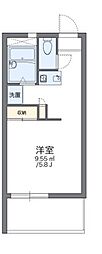 レオパレスマルヤ ワンルームの間取図画像