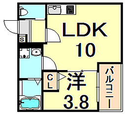 フィジー 1LDKの間取図画像