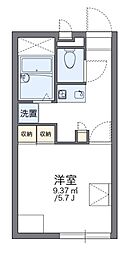 レオパレスエスポアール 1Kの間取図画像