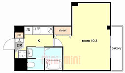 ヴェルステック塚口本町 1Kの間取図画像