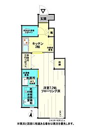 コンフォート松原 1Kの間取図画像