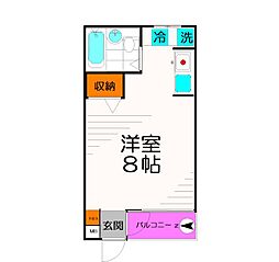 さくらハィウェイ松原 ワンルームの間取図画像