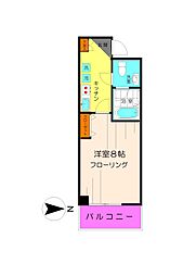シーズ松原 1Kの間取図画像