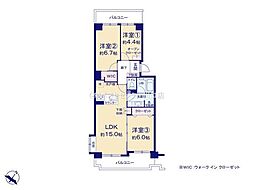 ユーアイコーポ川口 3LDKの間取図画像