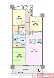 イトーピア川口元郷 2SLKの間取図画像