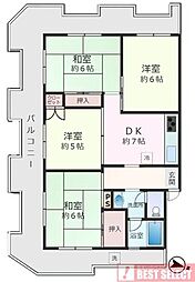 川口第1ローヤルコーポ 4DKの間取図画像