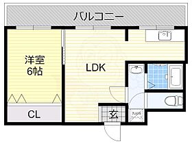 篠崎ハイツ  ｜ 大阪府大阪市阿倍野区松崎町２丁目（賃貸マンション1LDK・4階・35.00㎡） その2