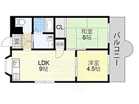 グリーンマンションMORI 204 ｜ 大阪府大阪市東住吉区杭全３丁目4番14号（賃貸マンション2LDK・2階・45.00㎡） その2