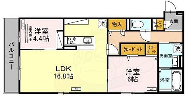 ルシェーナ西田辺 ｜大阪府大阪市阿倍野区西田辺町２丁目(賃貸アパート2LDK・2階・65.77㎡)の写真 その2