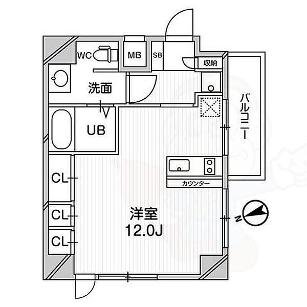 大阪府大阪市天王寺区上本町８丁目(賃貸マンション1R・6階・33.76㎡)の写真 その2