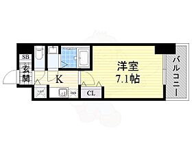 S-RESIDENCE谷町九丁目  ｜ 大阪府大阪市天王寺区生玉前町4番29号（賃貸マンション1K・2階・25.12㎡） その2