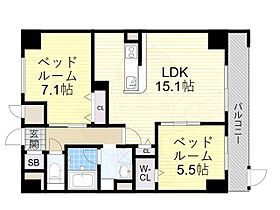 大阪府大阪市天王寺区国分町（賃貸マンション2LDK・1階・62.77㎡） その2