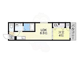 FaseciaBeryl 1LDKの間取図画像