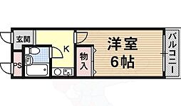 ディーアール山下 1Kの間取図画像
