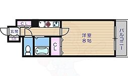 アベノフォーラム 1Kの間取図画像