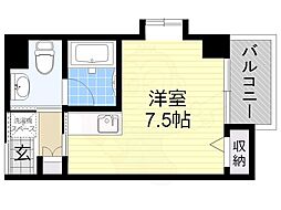 ラ・ファミリア山坂 ワンルームの間取図画像