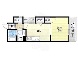 ハイム松風 1DKの間取図画像