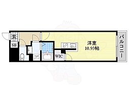 アクアプレイス上本町 1Kの間取図画像