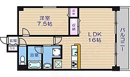 グランデ 1LDKの間取図画像
