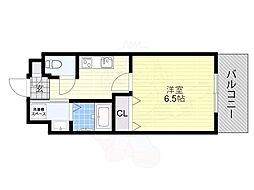 PARKHILLS今里蘭 1Kの間取図画像