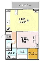 RETORIA阪南町 1LDKの間取図画像
