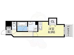 サージュ天王寺 ワンルームの間取図画像