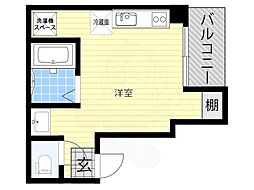 ジェミニハンナン ワンルームの間取図画像