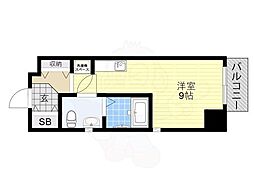 ネオアージュ玉造 1Kの間取図画像