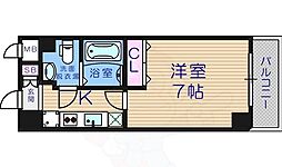 レグルス阿倍野 1Kの間取図画像
