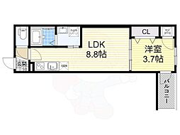 Fasecialipline 1LDKの間取図画像