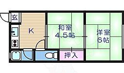山宗マンション 2Kの間取図画像