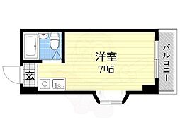 ギャレ山王 ワンルームの間取図画像