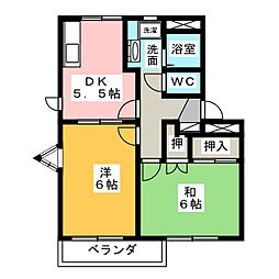 トルースヒルズITMH 2DKの間取図画像