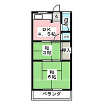 向陽ハイツ  ｜ 愛知県名古屋市南区明円町（賃貸アパート2DK・2階・26.49㎡） その2