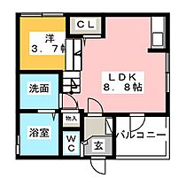 ハーモニーテラス野並IV  ｜ 愛知県名古屋市天白区野並１丁目（賃貸アパート1LDK・2階・31.08㎡） その2