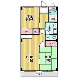 スティルネス・洋 2LDKの間取図画像