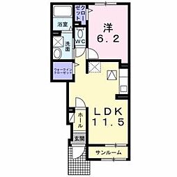 グレース大清水I 1LDKの間取図画像