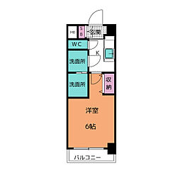 S-RESIDENCE野並駅前broad 202 1階1Kの間取り