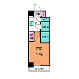 名古屋市天白区古川町マンション 1Kの間取図画像