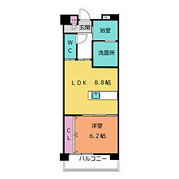 ココドール鳴子 1LDKの間取図画像