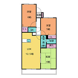 グランドメゾン徳重 3LDKの間取図画像