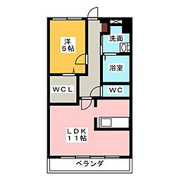 キトーハイツ 1LDKの間取図画像