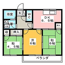 ハミング藤塚 3DKの間取図画像